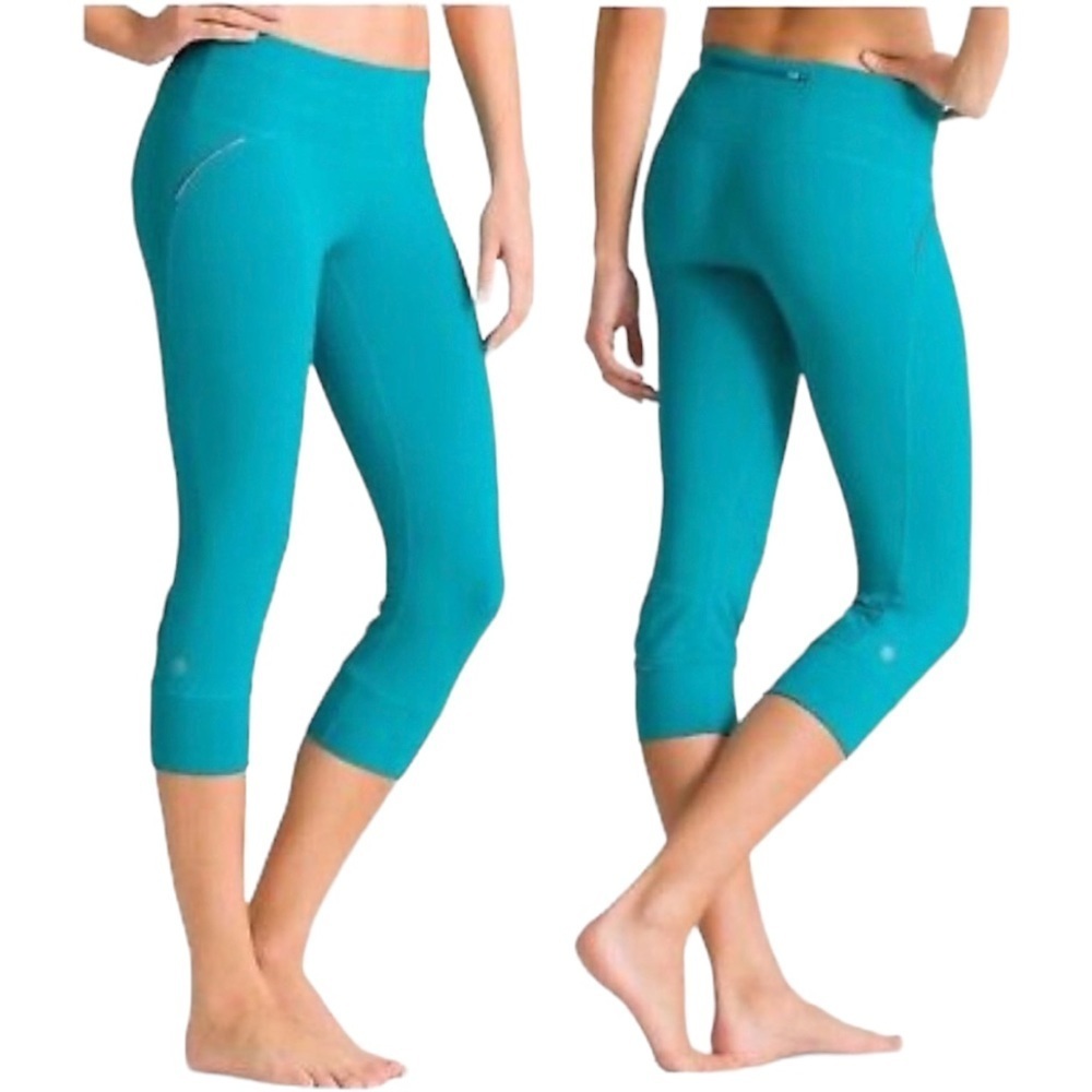 Athleta Vibe Relay Capri Leggings Yoga Walking Workout Running Leggings‎